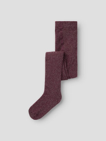 NAME IT Glimmer Strømpebukser Rosie Burgundy Lurex Silver