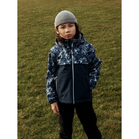 Name It Softshelljakke m. Fleece - NkmAlfa08 - Flint Stone m. Ca