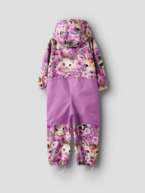 NAME IT Softshell Dragt Alfa08 Iris Orchid Floral Forest
