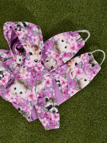 NAME IT Softshell Dragt Alfa08 Iris Orchid Floral Forest