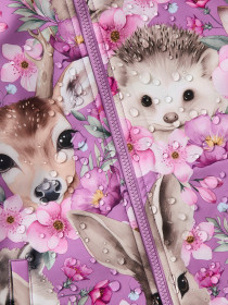 NAME IT Softshell Dragt Alfa08 Iris Orchid Floral Forest