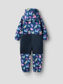 NAME IT Softshell Dragt Alfa08 Insignia Blue Butterflies