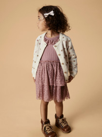 LIL ATELIER Strik Cardigan Saran Turtledove Sepia Tint