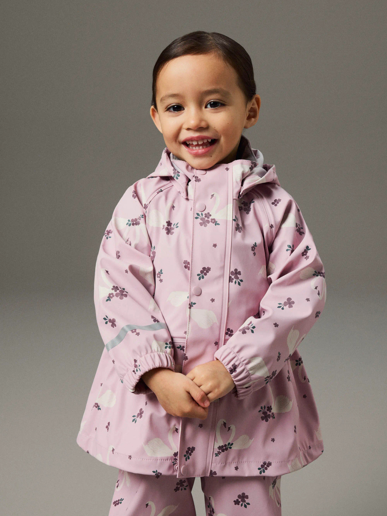 Name It Regntøj m. Seler - PU - NmfDry10 - Keepsake Lilac/Swan