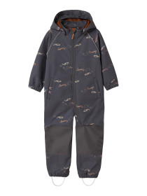 NAME IT Softshell Suit Alfa08  Grey Pinstripe Airplane