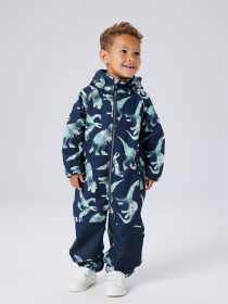 NAME IT Softshell Dragt Alfa08 Dark Sapphire Graphic Dino