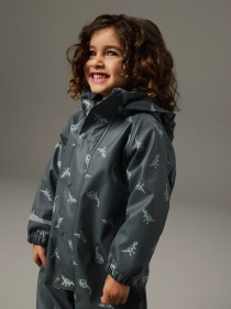 NAME IT Fleece Regndragt Dry10 Balsam Green Dino