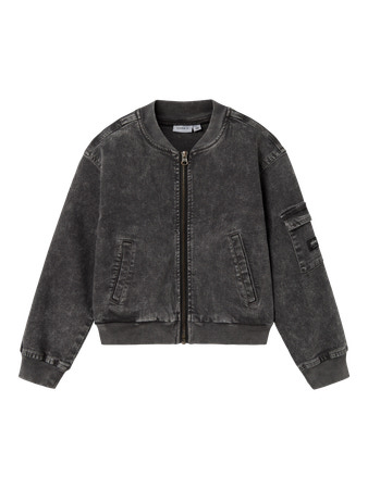 Name It Denim/Bomber Jakke - NkfLuna - Dark Grey Denim