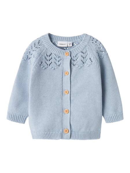 Name It Bimolly Strik Cardigan - Subdued Blue