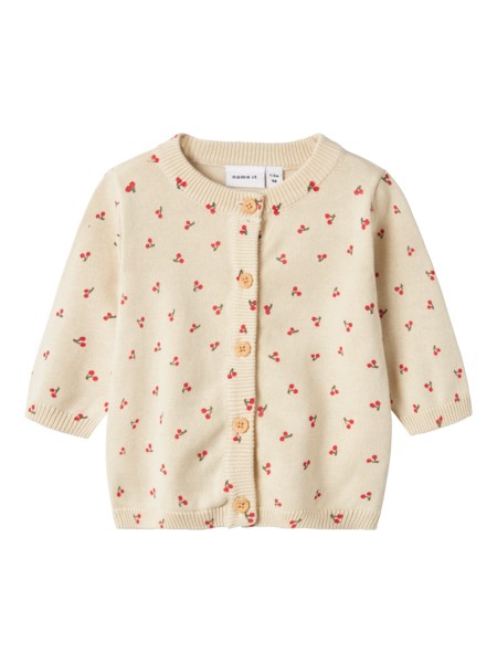 Name It Summer Sand Kirsebær Strik Cardigan - Str. 1m 56cm