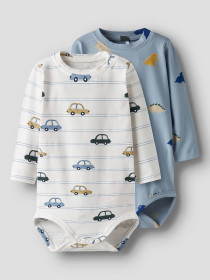 NAME IT 2-pak Body Vroels Cloud Dancer Dusty Blue