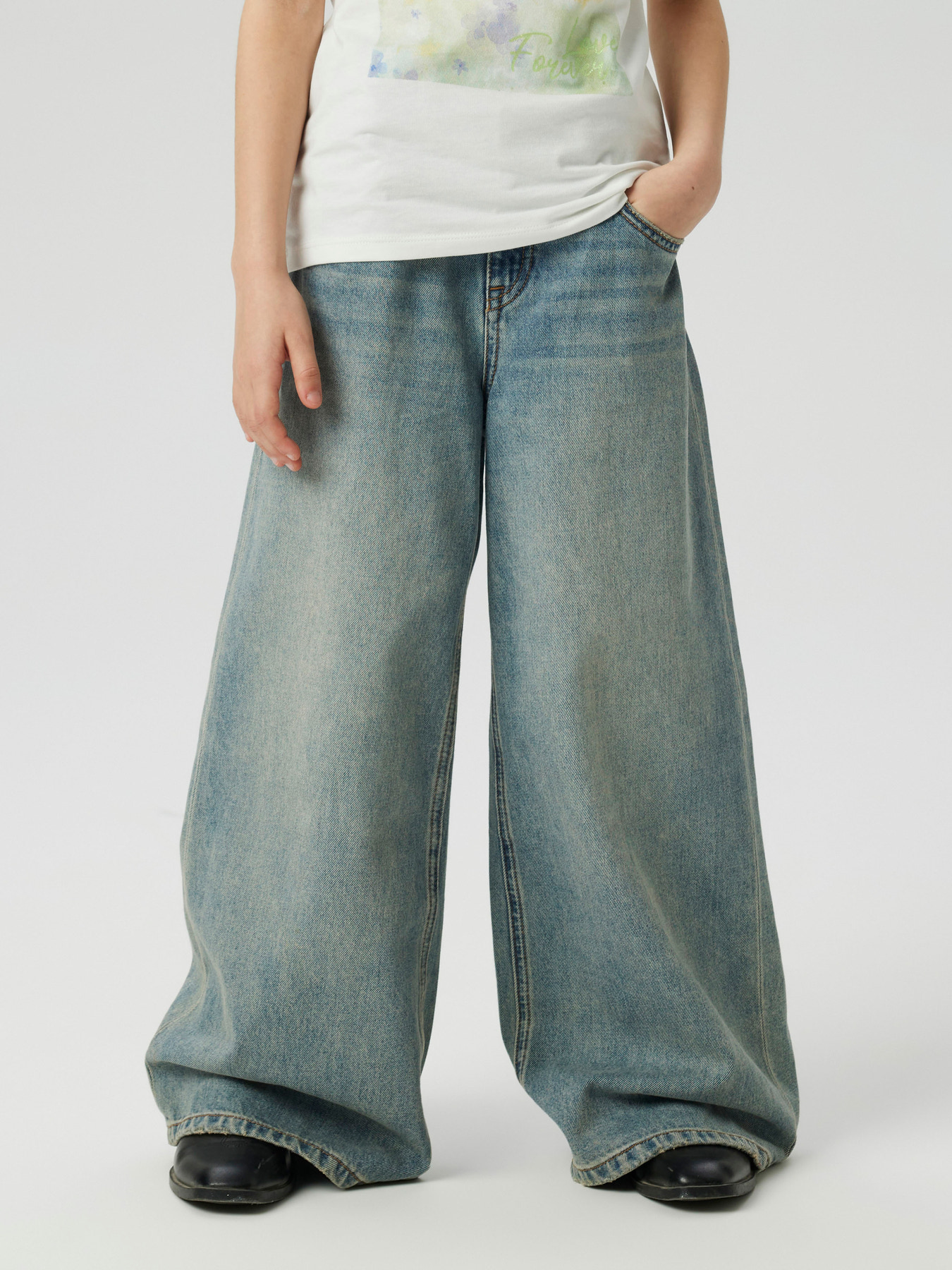 NAME IT Brede Skater Jeans Bella Vintage Medium Blue Denim