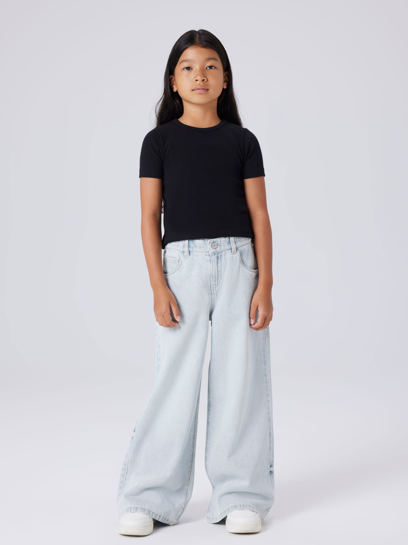 NAME IT Skater Jeans Bella Light Blue Bleached Denim