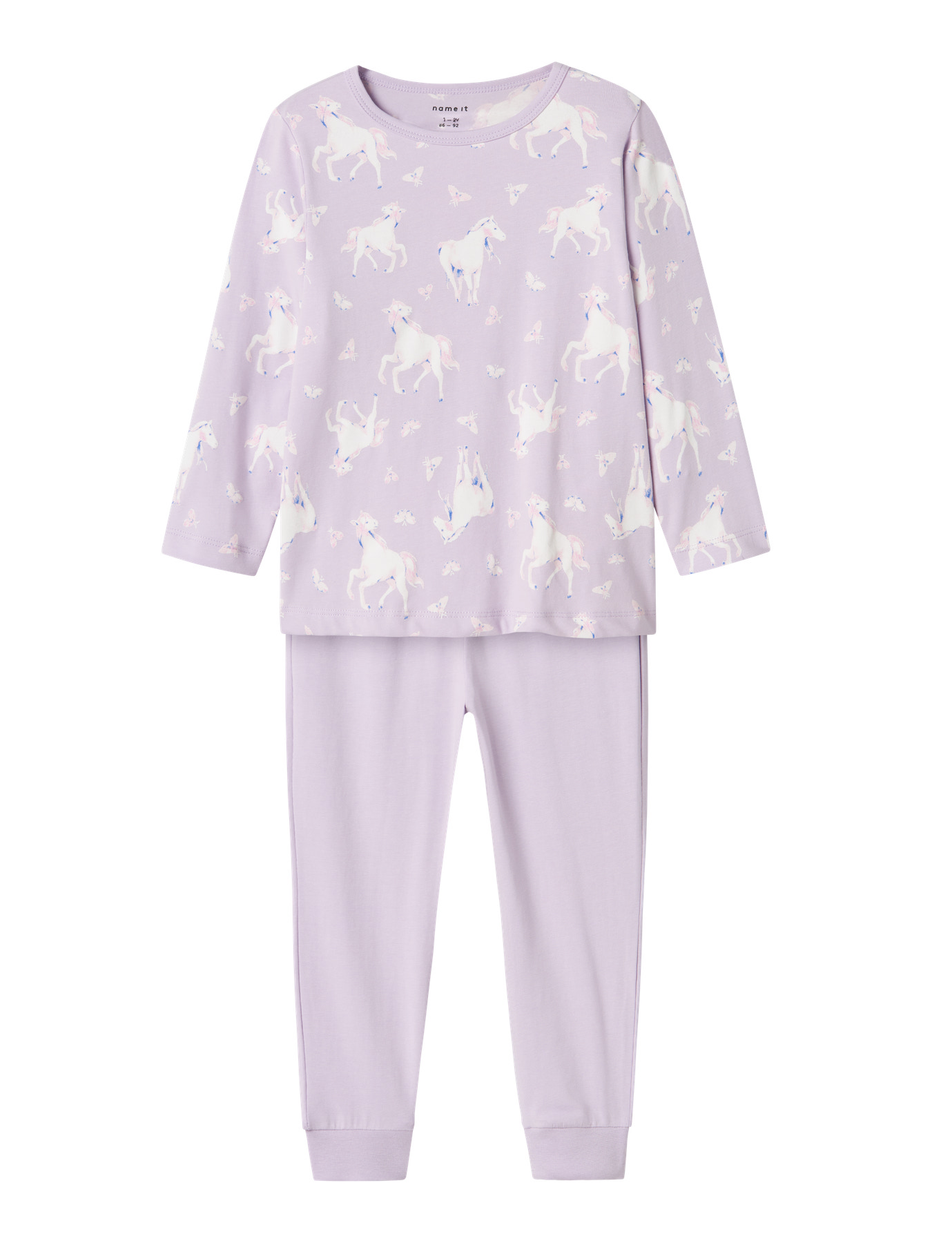 Name It Pastel Lilac Horse - Natsæt - Lilla - Name It Pastel Lilac Horse - Natsæt - Lilla - 110