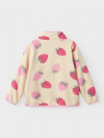 NAME IT Jordbær Fleecejakke Meeko Berry Fog
