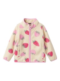 NAME IT Jordbær Fleecejakke Meeko Berry Fog