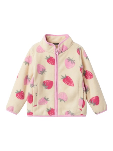 NAME IT Jordbær Fleecejakke Meeko Berry Fog