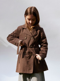 NAME IT Trench Coat Madelin Chocolate Brown