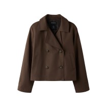NAME IT Kort Trench Coat Madelin Chocolate Brown