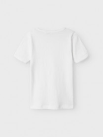 NAME IT Slim T-shirt Fikate Lucent White