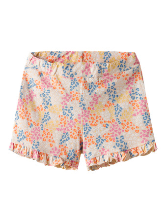 Name It Shorts Fresh Salmon Med Blomsterprint - Str. 7y 122cm