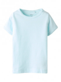 NAME IT Rib T-shirt Fikatie Blue Light