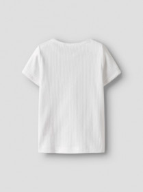 NAME IT Rib T-shirt Katie Lucent White