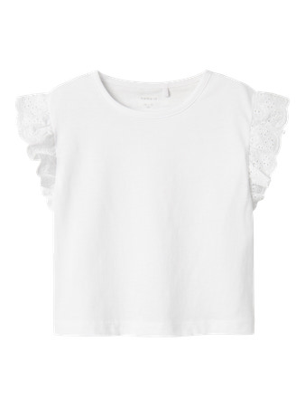 NAME IT Kort Top Hrejaine Lucent White