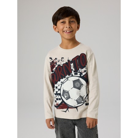 Name It Bluse - NkmValiant - Pumice Stone/Football