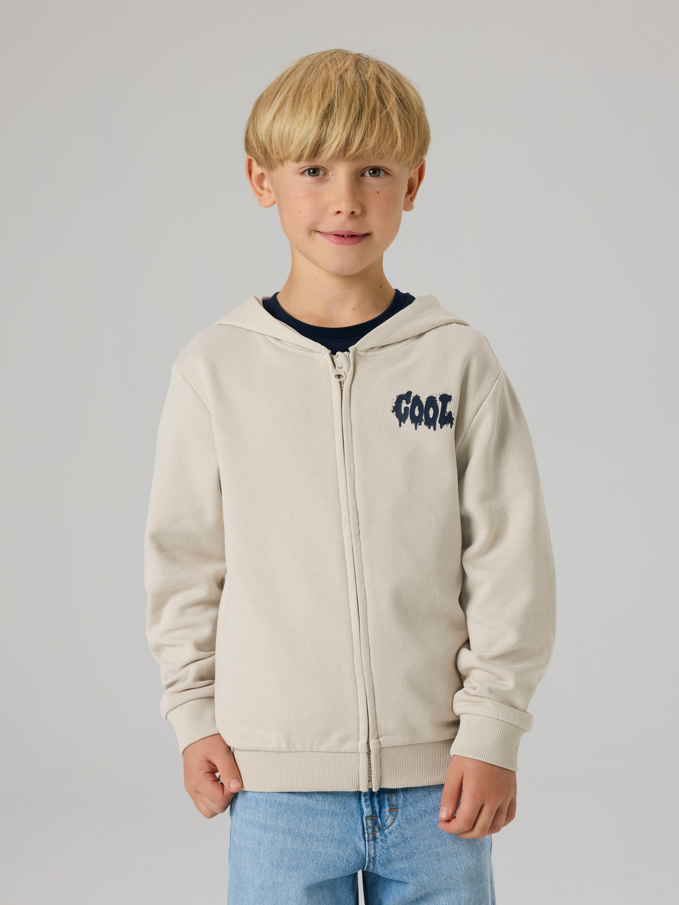 NAME IT Sweat Cardigan Pumice Stone Cool