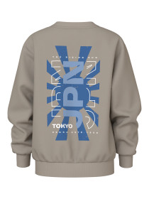 NAME IT Nkmvildar Ls Nreg Sweat Unb - Vintage Khaki Osaka