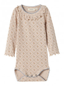 LIL ATELIER Langærmet Body Gago Kug Gray Morn