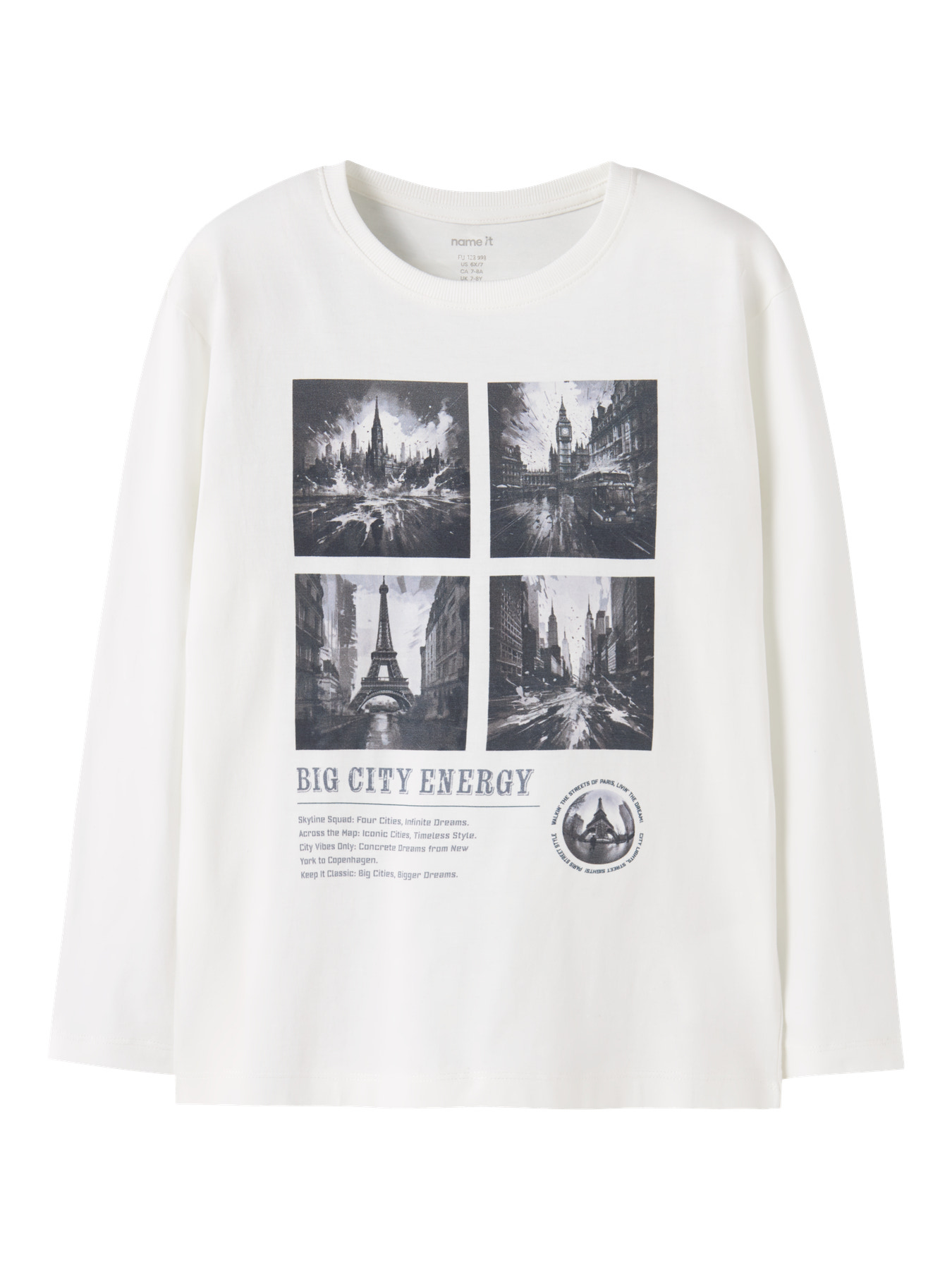 NAME IT Bluse Voto Cloud Dancer Paris Photo