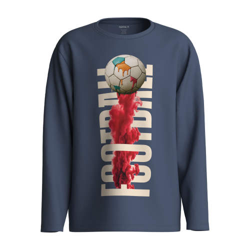 NAME IT Bluse Voto Vintage Indigo Football