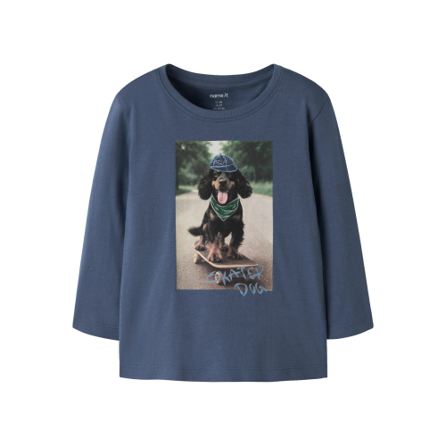 Name It Bluse - NmmVoto - Vintage Indigo/Skater Dog