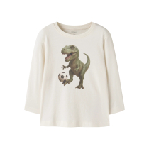 NAME IT Bluse Voto Antique White Dino Football