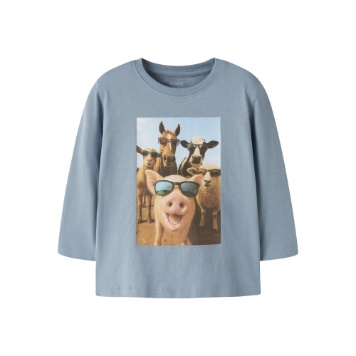 Name It Bluse - NmmVoto - Ashley Blue/Farm Animals