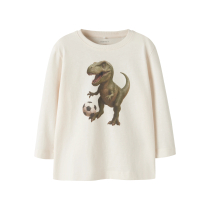 NAME IT Langærmet Bluse Voto Cloud Dancer Dino