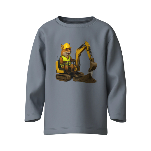 NAME IT Langærmet Bluse Voto Tradewinds Excavator Fox