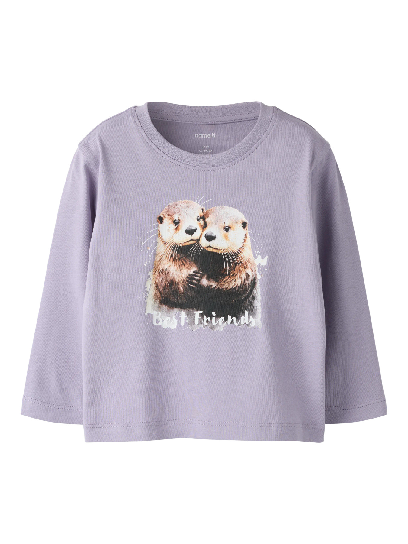 Name It Bluse - NmfVotea - Lavender Gray/Otter Friends
