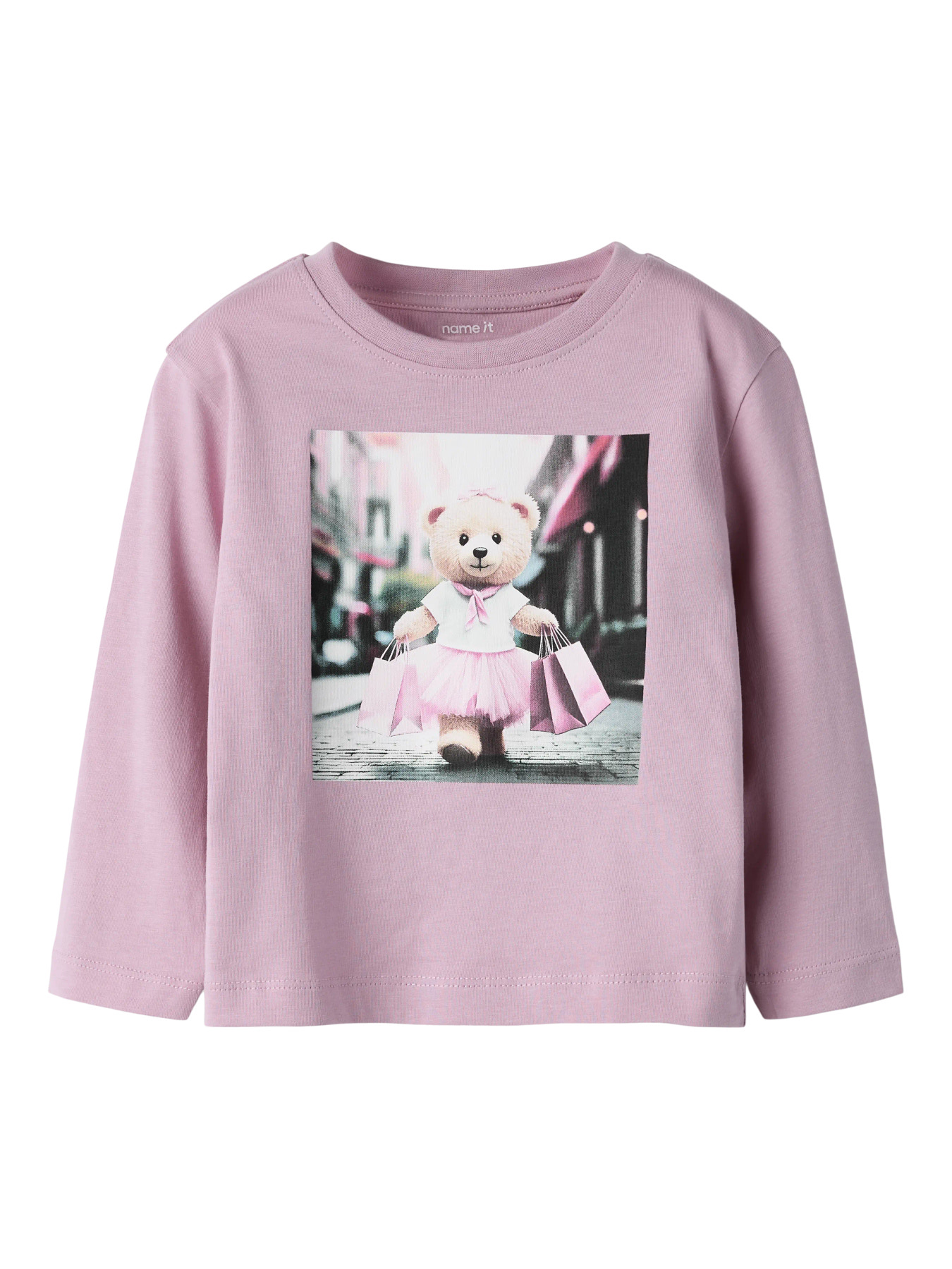 Name It Bluse - NmfVotea - Dawn Pink/Shopping Bear