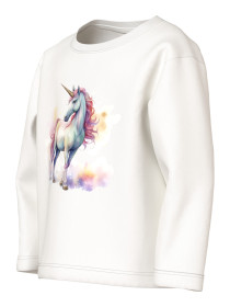 NAME IT Bluse Votea Cloud Dancer Pink Unicorn