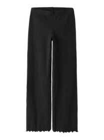 NAME IT Rib Bukser Vemma Black Solid