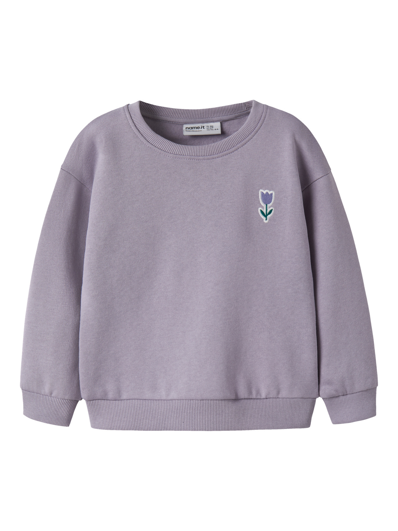 NAME IT Sweatshirt Vallene Lavender Gray Tulip