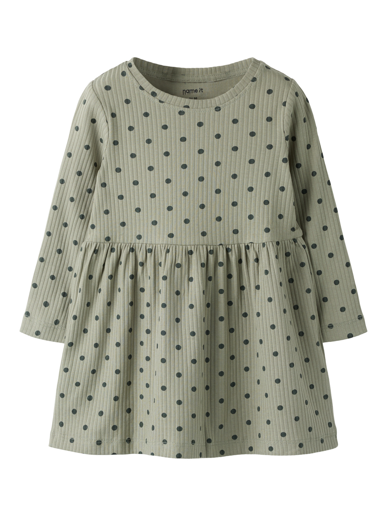 Name it Kjole - Rib - NmfVemma - Shadow/Urban Chic Dot