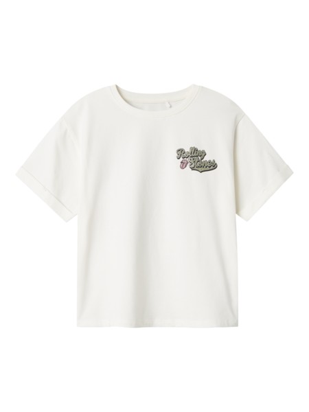 Name It T-shirt - NkfJill - Cloud Dancer m. Print