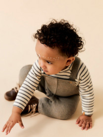 LIL ATELIER Sweat Overalls Tabby Silent Storm Melange