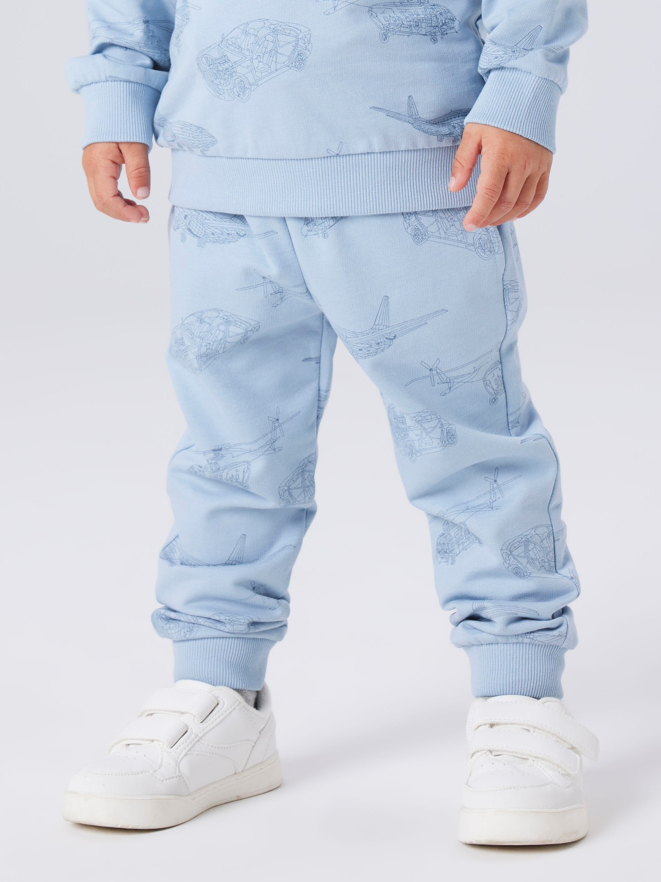 Name It Sweatpants - Noos - NmmVaron - Dusty Blue m. Print