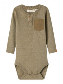LIL ATELIER Langærmet Body Barbar Moss Gray