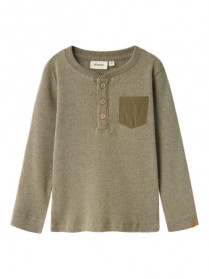 LIL ATELIER Langærmet Bluse Barbar Moss Gray